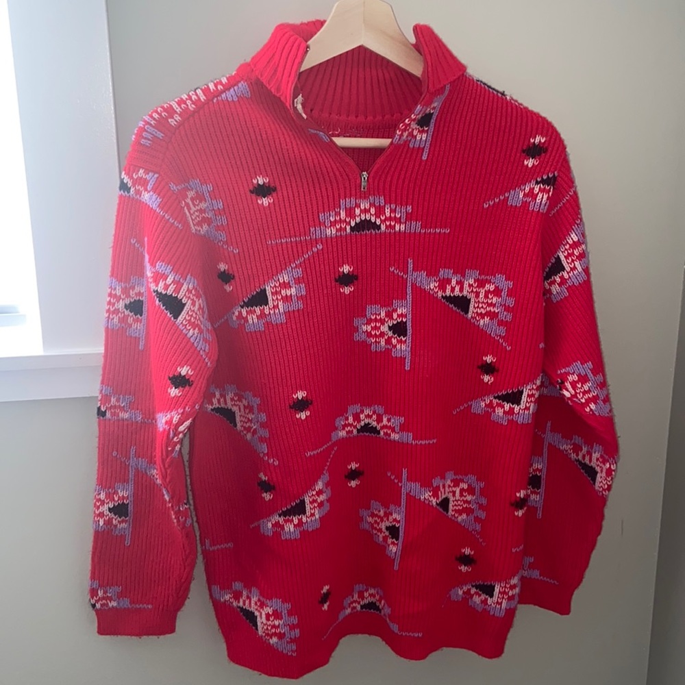 Printed Vintage Sweater